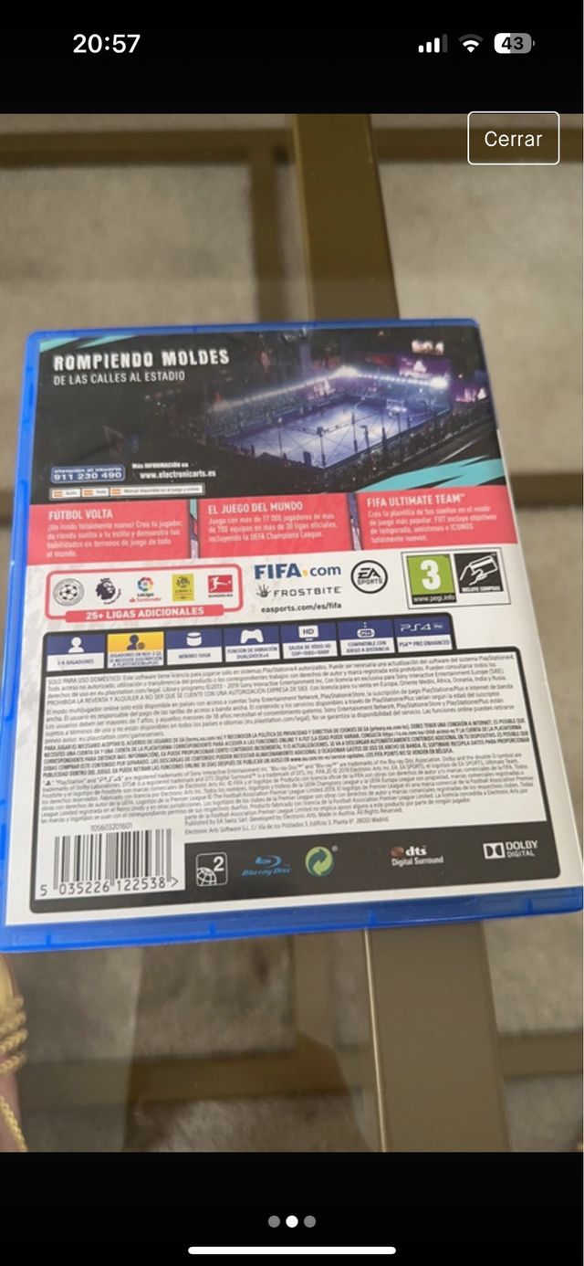 Videojuego Ps4 Fifa20