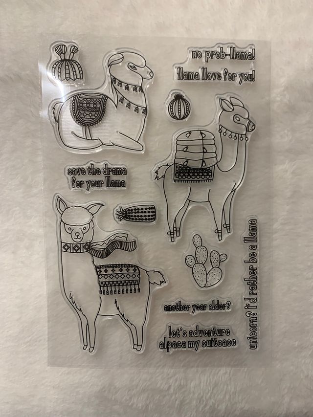 Sello acrílico transparente. Llama. NUEVO