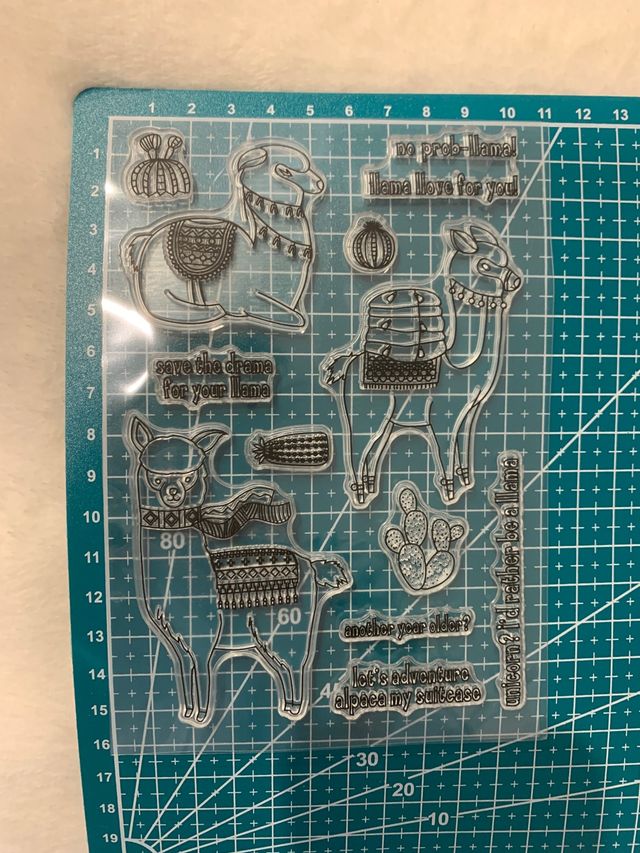 Sello acrílico transparente. Llama. NUEVO