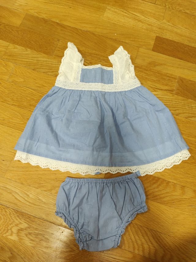 Vestido azul plumeti