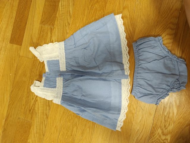 Vestido azul plumeti