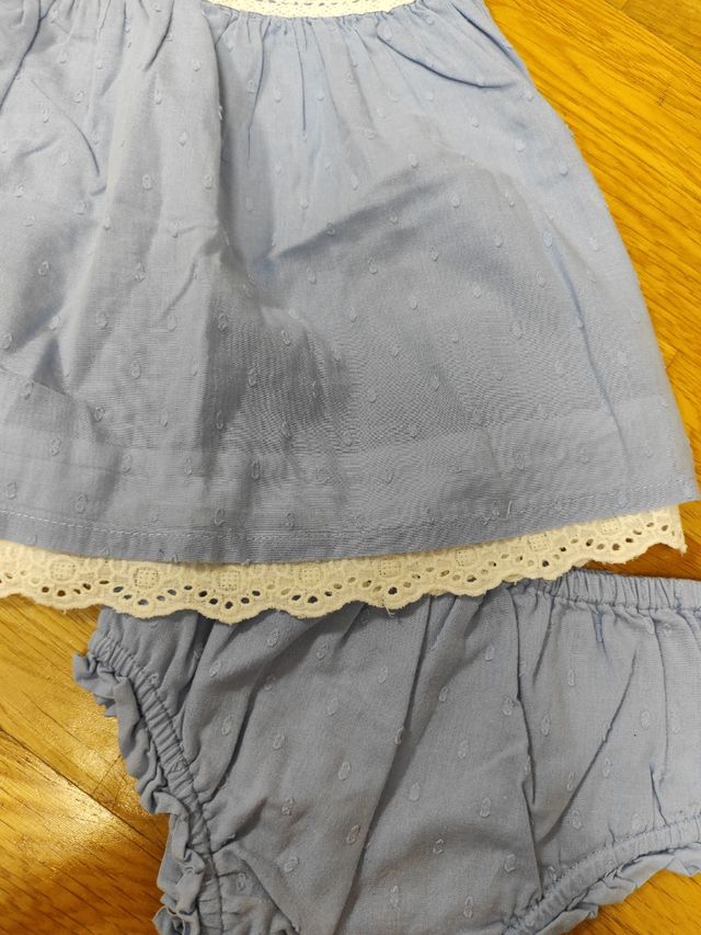 Vestido azul plumeti