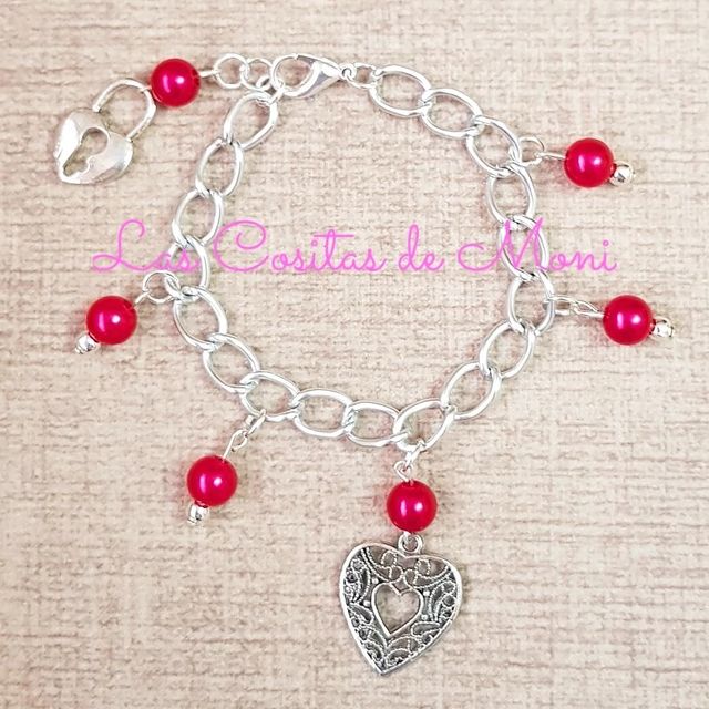 Pulsera bolas rojas