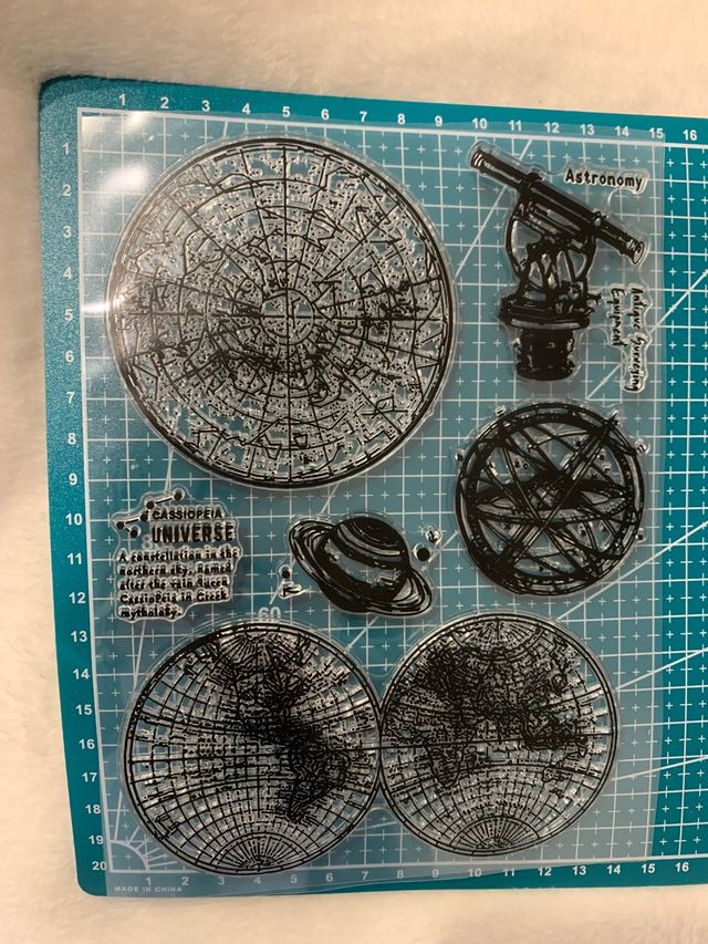 Sello acrílico transparente. Astronomía. NUEVO