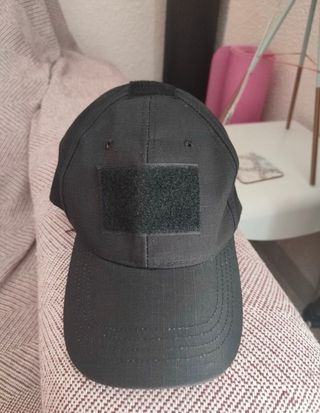 Gorra táctica militar negro ripstop