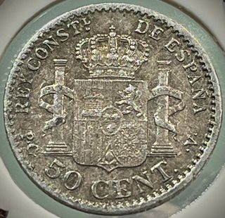 59 céntimos Alfonso XIII 1910*10 PCV plata