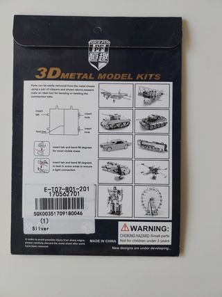 Kit modellini Star Wars Tie Fighter 3D in metallo