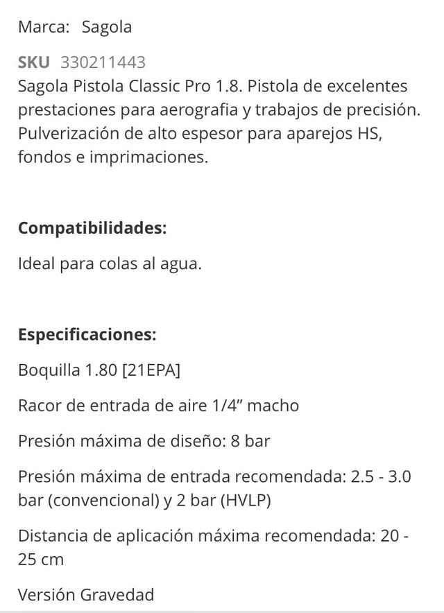 Pistola pintar sagola