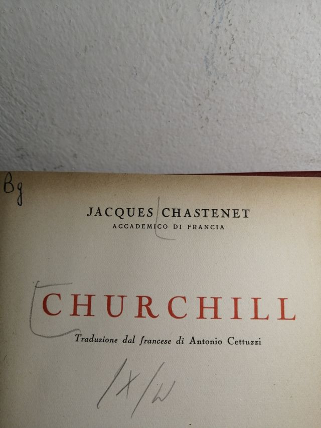 Churchill Biografia 1958 Vintage