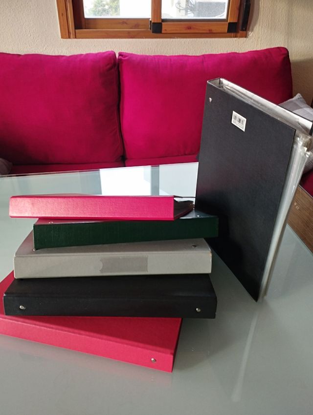 LOTE DE 6 CARPETAS ARCHIVADORAS DE 4 ANILLAS