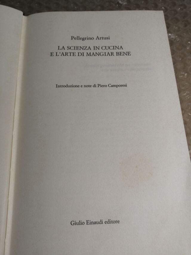 La Scienza in Cucina 1970 Artusi