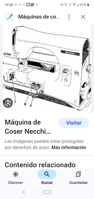 máquina de coser Italiana modelo 542 motor