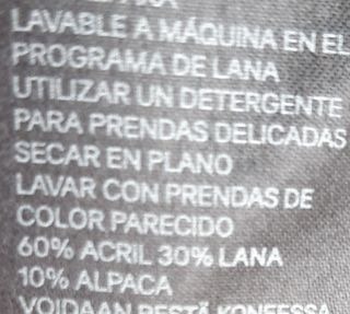 Alpaca y lana. Chaleco HyM.