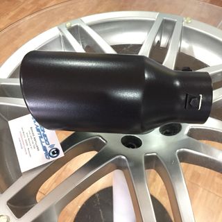 🔵Black Redonda 100mm Inclinada Cola Escape Acero