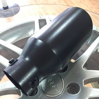 🔵Black Redonda 100mm Inclinada Cola Escape Acero