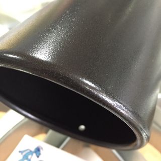 🔵Black Redonda 100mm Inclinada Cola Escape Acero