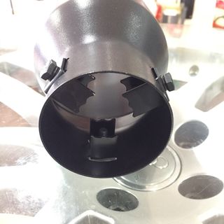 🔵Black Redonda 100mm Inclinada Cola Escape Acero