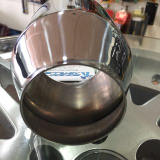 🔵Redonda 100mm Largo 125mm Cola Escape Acero Inox