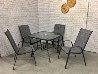 CONJUNTO DE TERRAZA  MESAY 4 SILLAS