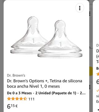 biberon anticolicos Dr. Brown's + tetinas