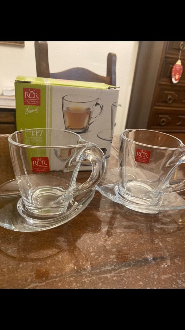 Set 2 pezzi tazze cappuccio/ thé