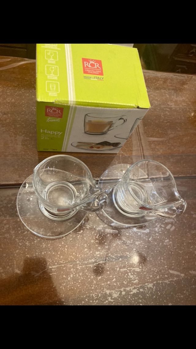 Set 2 pezzi tazze cappuccio/ thé