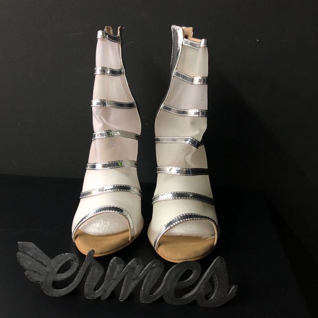 Bota chica plateado 40 - 10cm