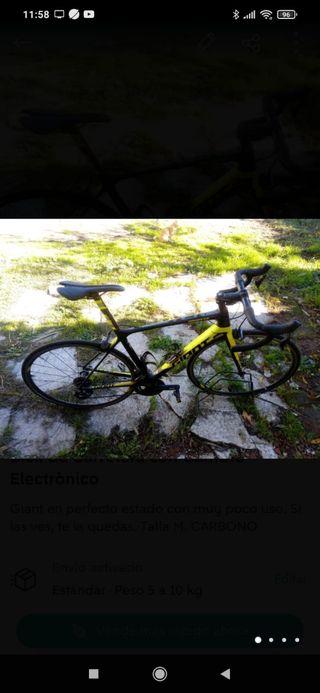 Bicicleta carretera de carbono Giant Ultegra