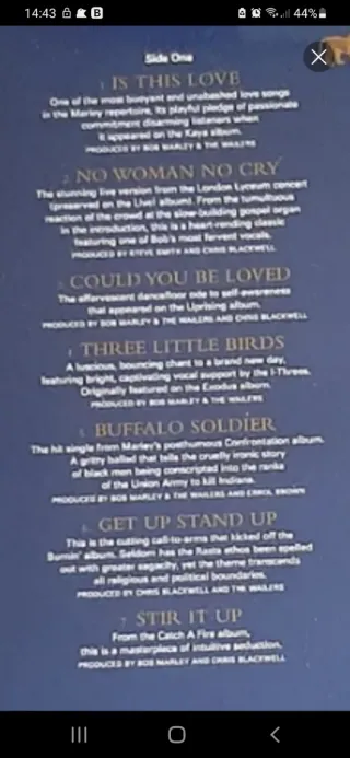 Bob Marley & the Wailers, Legend (Picture Disc)