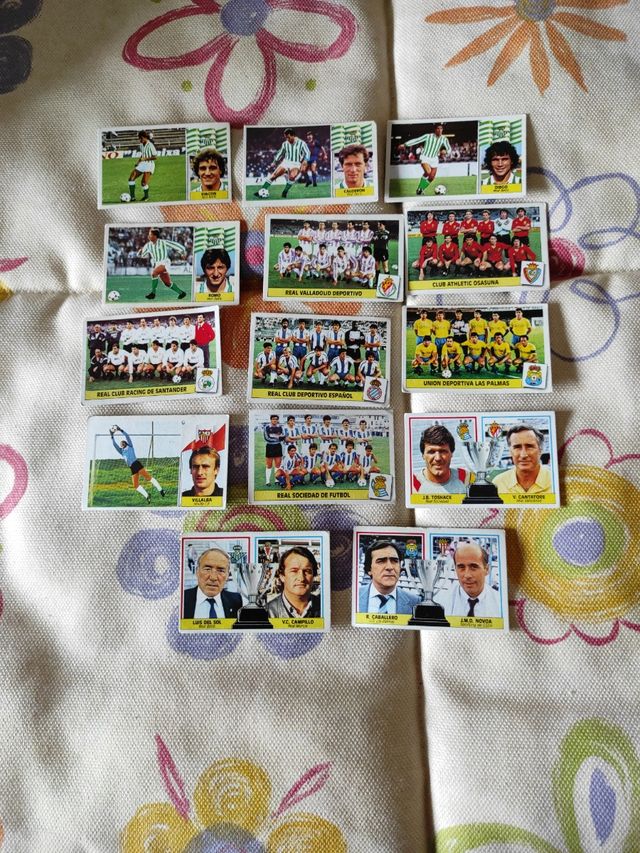 Lotto di carte collezionabili della Liga 86/87