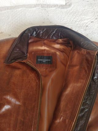 cazadora piel caballero Giorgio Sappeni