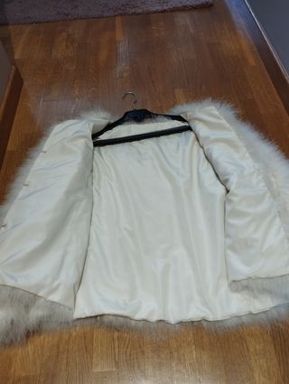 chaqueta plumas blanca