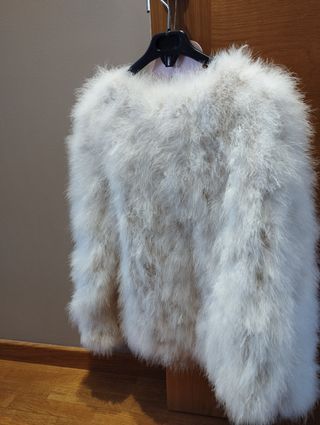 chaqueta plumas blanca