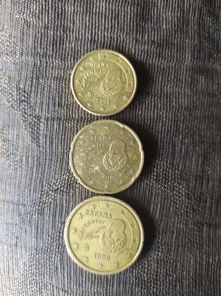 Lote monedas cervantes colección de 10,20 y 50 cėn