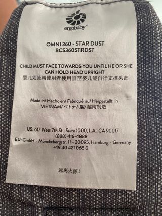 MOCHILA PORTABEBE ERGOBABY OMNI 360 STAR DUST