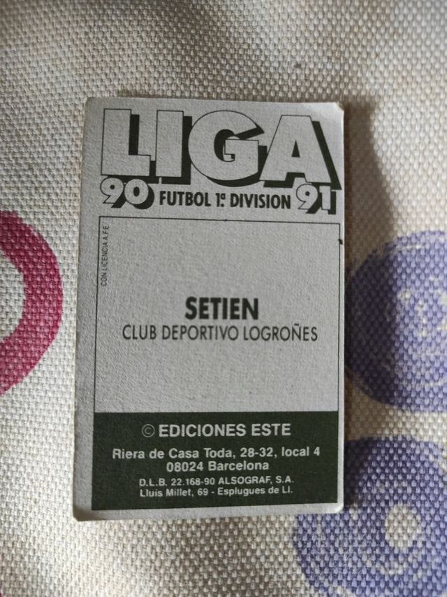 Cromo Quique Setien stagione 90-92