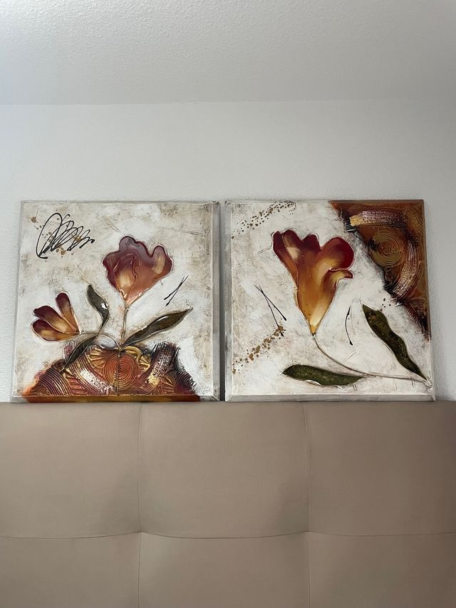 2 Cuadros pintados a mano