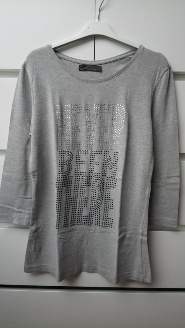 camiseta gris zara