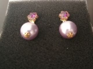 Pendientes color lila y morado