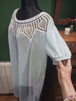 Camisón vintage hecho a mano nuevo sin estrenar 
