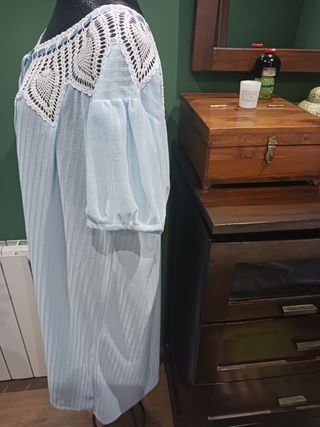 Camisón vintage hecho a mano nuevo sin estrenar 
