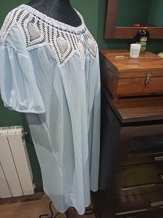 Camisón vintage hecho a mano nuevo sin estrenar 