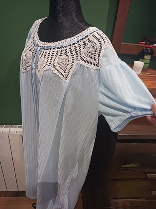 Camisón vintage hecho a mano nuevo sin estrenar 