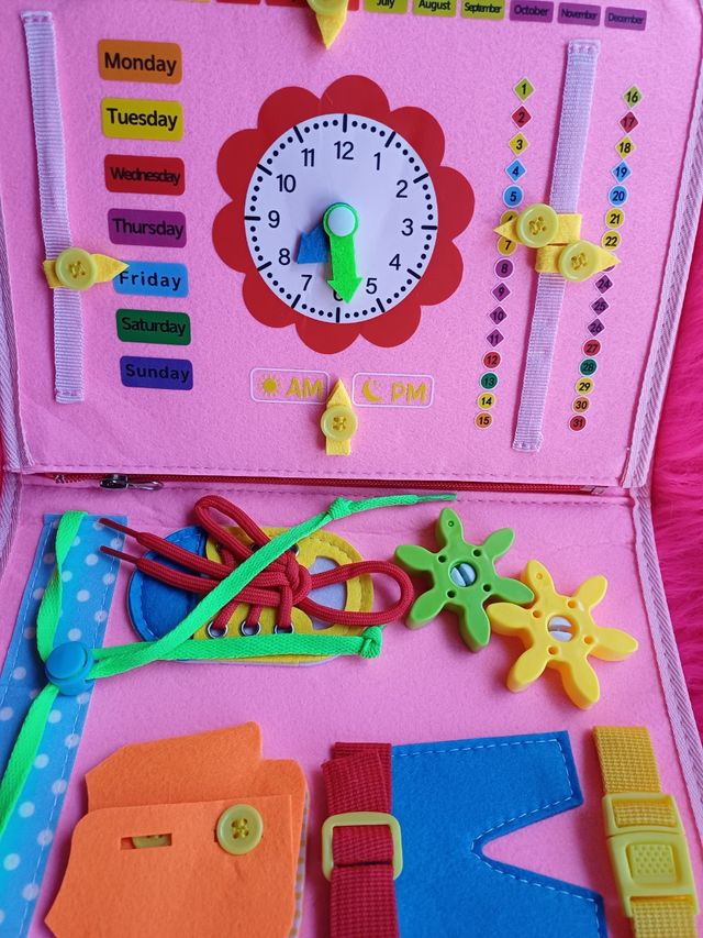 NUEVO tablero montessori rosa unicornio mariposa