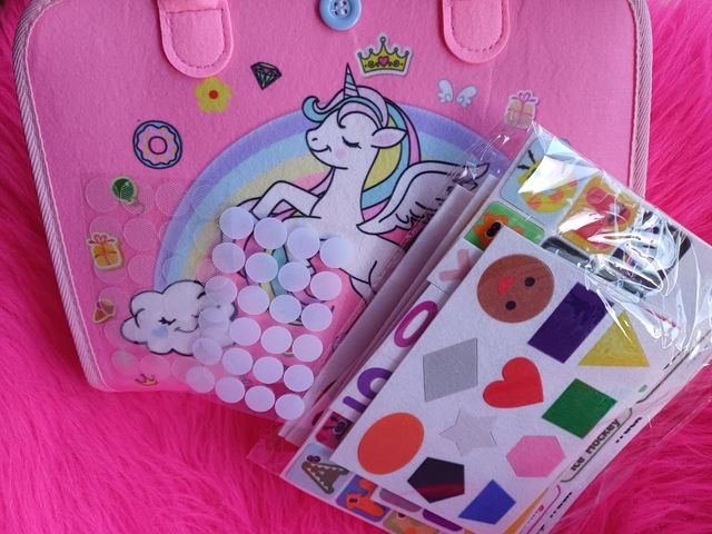 NUEVO tablero montessori rosa unicornio mariposa