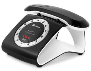 Teléfono retro negro 