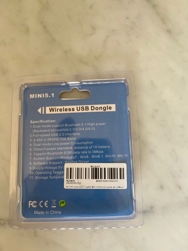 Adattatore USB Bluetooth Wireless 5.1