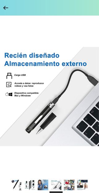 Bolígrafo cámara espía oculta incluye SD