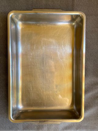 Teglia in acciaio inox 18/10 rettangolare