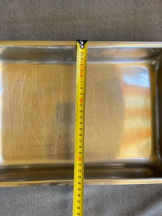 Teglia in acciaio inox 18/10 rettangolare